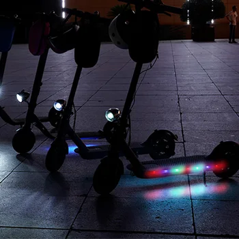 Scooter elétrico do Chassi Luzes Impermeável Scooters Faixa de Luz Colorida Noite Barra de Lâmpada Scooter Acessórios para M365 Pro