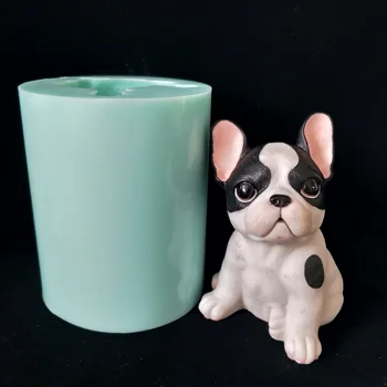 PRZY de silicone 3D cão bonito molde feito a mão grande molde de decoração do bolo de vela de silicone pubby moldes DIY animal molde