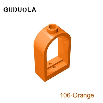 Guduola Janela 1x2x2.667 com Topo Arredondado (30044) Quadros/Windows/Paredes e Portas de MOC Bloco de Construção de Brinquedos Partes 40pcs/MONTE