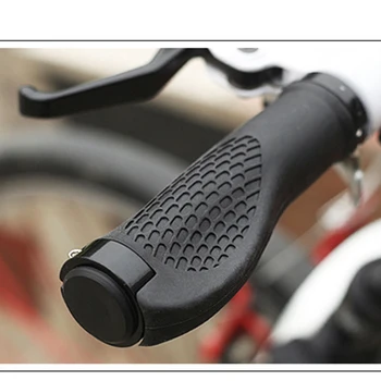 Bicicleta de ciclismo de Borracha TPR punhos do Guiador de Bicicleta Anti-deslizamento de Alumínio Liga de Bloqueio de Lidar com Envoltório