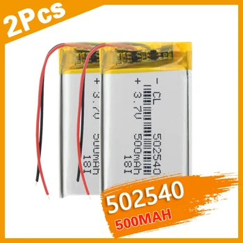 2020 mais Recentes 2Pcs 3,7 V 502540 Bateria de Polímero de Lítio de 500mAh Li-Po bateria Recarregável de DIY Substituição da Bateria Com o PCB Para a Rádio PSP