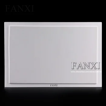 FANXI de Luxo Laca Branca de Exibição de Jóias Bandeja com Veludo Inserir Anel, Colar, Pulseira de Suporte da Bandeja de Jóias Caixa do Organizador