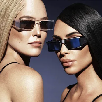 2019 Mulheres de Óculos de Luxo Vintage Designer Praça Armação Óculos de sol das Mulheres da Alta Qualidade Limpar Quadro Único de Óculos UV400