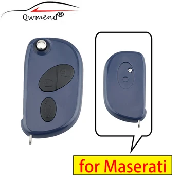 QWMEND Flip Chave Remota Shell para Maserati GRAN TURISMO QUATTROPORTE Automóvel Smart Key Fob Caso 3 Botões