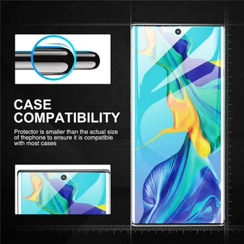 Cheio de Cola de Vidro Temperado Para Samsung S8 S9 Note9 S10 S10Plus S10E Nota 10 S7 borda Protetor de Tela tampa de vidro