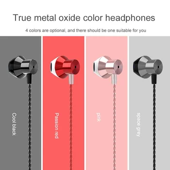 Esportes Fones de ouvido de 3,5 mm Tipo C Fones de ouvido com Fio Com Interruptor Mic Bass Fone de ouvido de Telefone Para Xiaomi Iphone Huawei Fone Fone De Ouvido