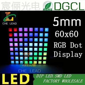 5mm Praça RGB LED Colorido Mostrador de Matriz de pontos do Módulo de Ânodo Comum 8x8 8*8 Cores 60x60mm para Colorduino