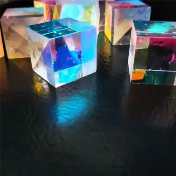 100 peças 2.2x2.2x2.15cm com Defeito DIY X-Cubo Prisma Cruz Dicróicas Prisma RGB Combinador Divisor para a Decoração de Física ciência