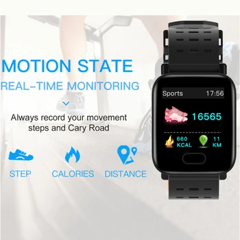 QUENTE A6 Banda Inteligente ligent Monitor de frequência Cardíaca de Fitness Tracker Inteligente Pulseira Impermeável Pulseira de Relógio