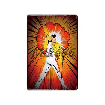 [ Mike86 ] Música de Freddie mercury Sinal de Metal Placa de Parede Personalizado Cartaz Personalidade Clássico de Ferro, Pintura, Decoração Arte LT-1700