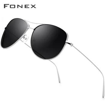 FONEX B Titânio Óculos de sol Polarizados Homens Elástico Ultraleve Óculos de Sol para Mulheres com Lente degradê Espelhado 3001