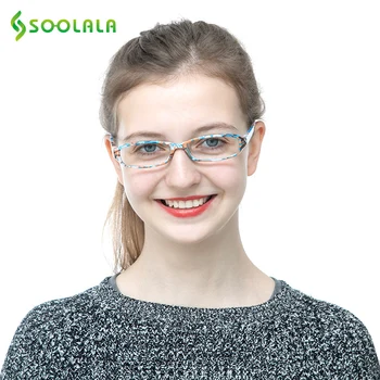 SOOLALA 2pcs com estampa Floral Primavera Dobradiça Óculos de Leitura Mulheres de Óculos para Presbiopia Mulher Leitor de Óculos de Leitura Com Casos
