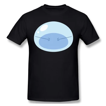 Rimuru Tempestade de Lodo de Forma T-Shirt Engraçada Tees O Pescoço Algodão Que Tempo eu Tenho Reencarnado como um Lodo Roupas Humor T-Shirt
