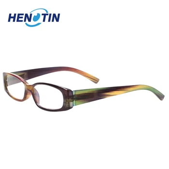 Moda retangular óculos de leitura para homens e mulheres mola dobradiça impressos coloridos óculos armações