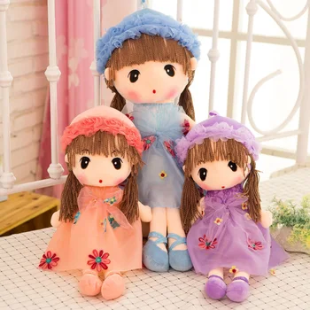 45cm Crianças Princesa Flor de Fadas de Pelúcia e Plush Doll Brinquedos Lindo Bebê Fada da Flor de Pelúcia Boneca de Presentes de Aniversário para Meninas