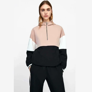Cor-de-rosa roupa de treino de sportswear para mulheres hoodies de Duas peças de Conjunto de Top E Calça de terno co-ord Suor Casual feminino Roupas de 2020