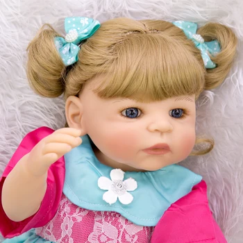 KEIUMI de 22 Polegadas de Silicone de Corpo Inteiro Realistas Reborn Baby Doll Menina Drop-ship Recém-nascido Boneca DIY Brinquedo Para o Dia das Crianças Presente Surpresa