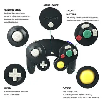 7 Cores com Fio Controlador Gamepad da Nintendo NGC & Wii U, Console De NGC GameCube Jogo Joystick mais novo Em Stock Dropshipping