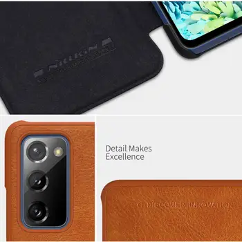 Funda Case Para Samsung S20 FE 2020 caso Nillkin vintage Qin PU de couro, de plástico rígido tampa traseira carteira Para Galaxy s20 FE caso
