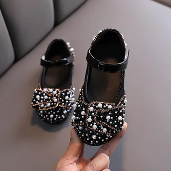 2020 Novos Sapatos para Crianças de Pérola, Strass Brilhante Crianças Princesa Sapatos de Bebê Sapatos de Meninas Para a Festa e Casamento