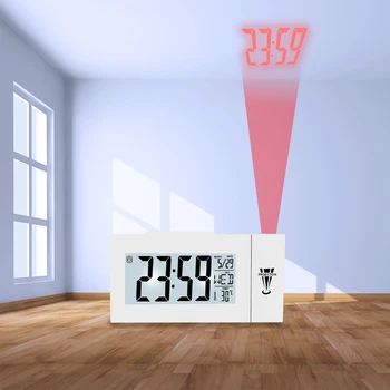 Relógio Com O Tempo De Projeção Do Relógio Multi-Função Tempo Tempo De Calendário Assistir A Temperatura Do Projector Digital, Relógio Despertador