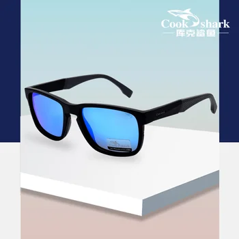 Cozinhe tubarão dos homens óculos de sol polarizados óculos hipster driver de condução óculos olhos 2020 novo óculos de sol
