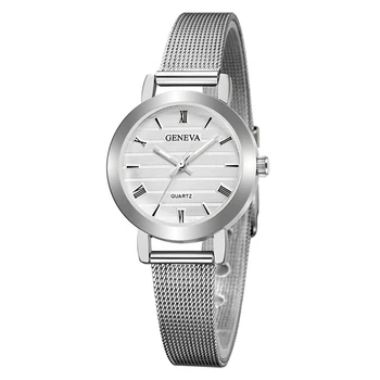 Assista mulher Liga de Alça de Moda Contraste Business Design Ladys Relógio Relógio de Quartzo Moda Zegarek Damski Montre Femme reloj