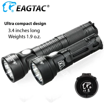 EAGTAC TX25C Ultra Compacto EDC Lanterna 1177 Lumens de Longa Distância CR123A Porcket Luz Interruptor de Clip Magnético Tailcap