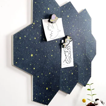 Mensagem do conselho de parede foto Estrelas de feltro macio placa na parede do fundo DIY prender frigorífico colar