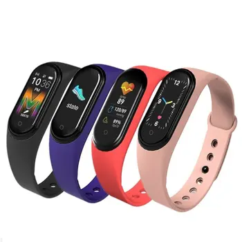 Novo M5 Smart Watch Homens Mulheres Bluetooth Relógio de Fitness Sport Tracker Chamada Smartwatch Reproduzir Música Bracelete Para o iPhone Android