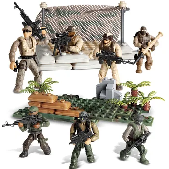 Série militar PUBG campos de batalha da SWAT Soldados Figuras de Ação do Exército WW2 Armas Armas Define o Modelo de Construção de Blocos do Kit de Tijolos Brinquedos