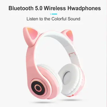 B39 Fones de ouvido Bluetooth suporta Cartão de TF Built-in FM Mp3 Player com LED Colorido Respiração Luzes Portáteis sem Fio Dobramento 5.0