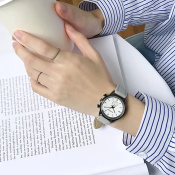 Moda Retrô Casual Mulheres Relógios De 2019 Preto Branco Feminino Relógio De Pulso De Quartzo Simples Mulher Couro Relógio Relojes Para Mulher