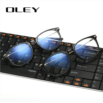 OLEY mulheres Quadrado Computador Óculos homens Anti-Luz azul bloqueio de óculos TR90 quadro de trabalhar jogo a Proteção UV400 óculos