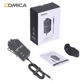Comica AD2 6,35 mm/XLR de Áudio de 3,5 mm Microfone pré-amplificador adaptador para iPhone iPad Android Telefone DSLR Canon Nikon Câmeras e Guitarra