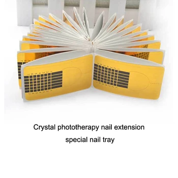 500pcs a Arte do Prego de Suprimentos Prego Ferramentas de Extensão de Cristal Fototerapia Unhas Extensão Especial de Unhas Titular de Ouro Unhas Formulário de Manicure