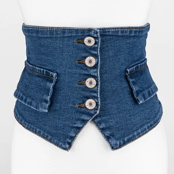 Moda das Mulheres de Jeans, Cintos largos Senhoras Feminino da Cintura para Vestido Acessórios Espartilho Cinch Cintos Compoteira Cintura Cinturones