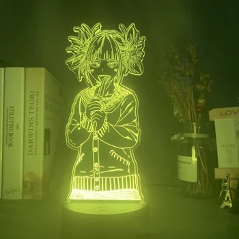 Anime o Meu Herói Academia Shoto Todoroki Desenho da Face da Noite do Diodo emissor de Luz a Lâmpada para Crianças, Meninos Bedroom Decor Acrílico Lâmpada de Tabela de Presente