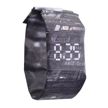 Creative Papel Relógio Impermeável Relógio de Papel Correia Digital 2020 4 de Moda Quente, Relógios de Desporto de Venda Nova do Estilo H0D2