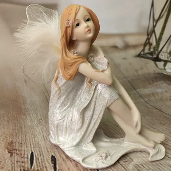 Anjo Decoração Menina Figuras Sala De Artesanato De Presente Pequenos Enfeites Para Casa Deocr