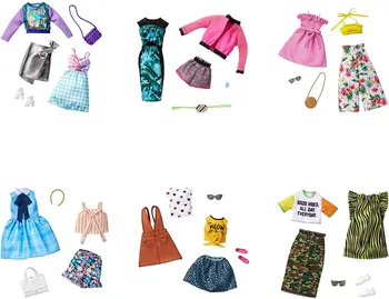 Original Acessórios da Barbie de Vestir Roupas de Bonecas Roupas Brinquedos para Meninas Saco Colar de Vestuário de Moda do Conjunto de Alteração Presentes Princesa