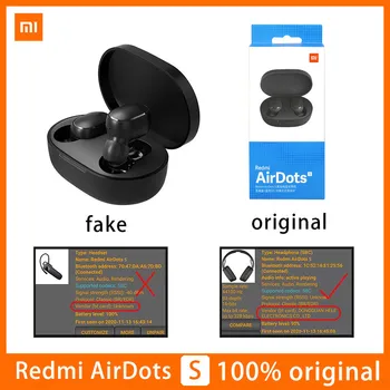 10 peças/lote Original Xiaomi AirDots S TWS sem Fio Blutooth Fone de ouvido Redmi AirDotss Com Microfone de mãos-livres Fones de redução de Ruído