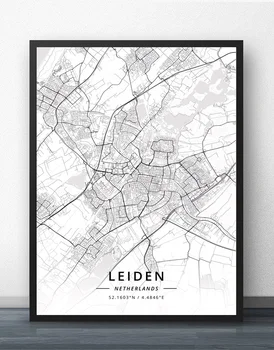 Amesterdão, Eindhoven Fijnaart Leiden Roterdão, Haia, Holanda Mapa Cartaz