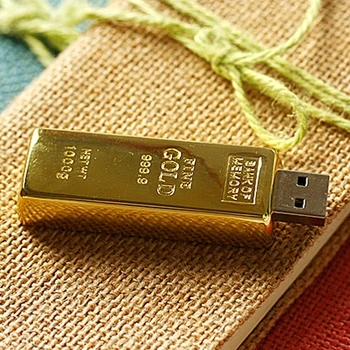 Capacidade Real de Barras de Ouro, USB 3.0 Flash Drive de Memória Stick Chave de Disco 64GB 32GB 8GB USB Flash Drive de 1TB e 2TB Pendrive 16GB 512 GB de Presente