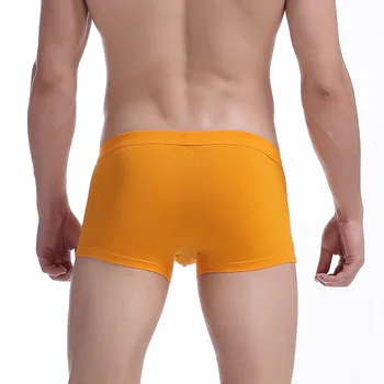 WJ Marca de roupa íntima para Homens Simples de Cor Sólida Respirável de Algodão Macio U Saco do Malote Design Sexy Boxers