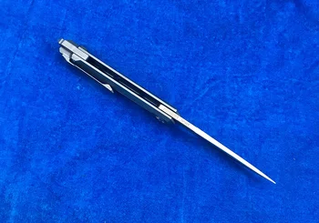 LEMIFSHE Flipper faca dobrável S35VN lâmina de titânio, punho da liga do acampamento ao ar livre de caça, de frutas faca EDC ferramenta