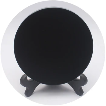 Enorme 20cm natural de obsidiana preta placa fengshui grosso espelho círculo de disco reiki cura de cristal de pedra, com acesso gratuito prateleira