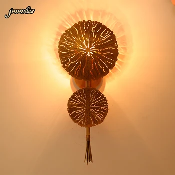 Jmmxiuz arte Moderna deco lâmpada de parede de ouro applique AC110V DIODO emissor de luz 220v lâmpada de parede para a família e hotel