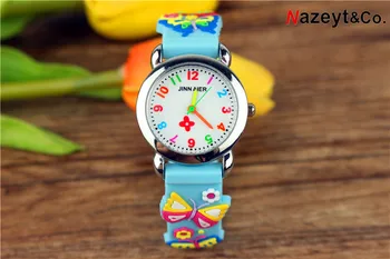 Bonito super cute kids 3D suave gel de sílica, quartzo relógio de crianças de cores simples balança digital geléia relógio