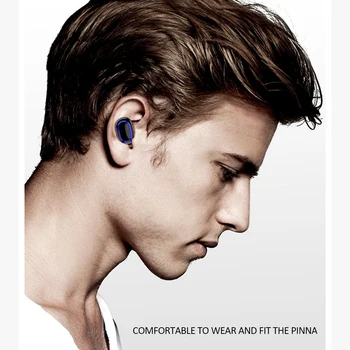 Mini 5.0 Bluetooth sem Fio do Fone de ouvido fones de Ouvido Sport Único de ouvido In-ear Fone de ouvido de Negócios Fones de ouvido Para o iPhone 11 XR Xiaomi Redmi Telefone
